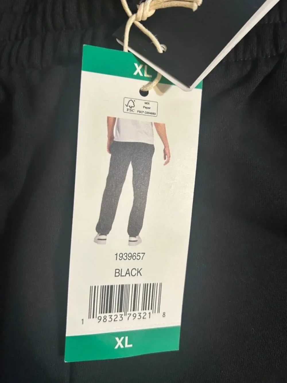 NWT adidas Men's Fleece Pant Regular Fit - Black - XL - Picture 4 of 5